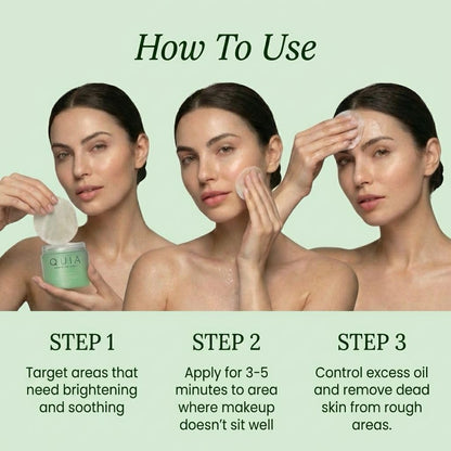 QUIA Toner Pads – AHA/BHA Dual-Action Exfoliate and Hydrate All in One – Soothing Formula for Sensitive Skin – Reduces Blackheads and Blemishes QUIA Beauty