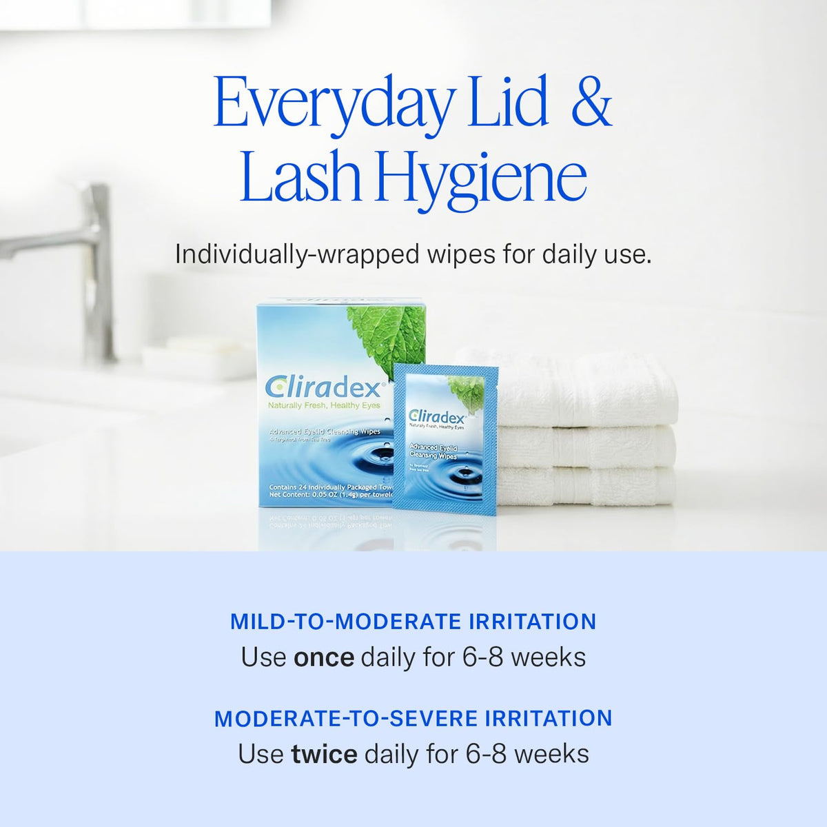 Cliradex Towelettes with Tea Tree Oil Extract, 24 Count Cliradex
