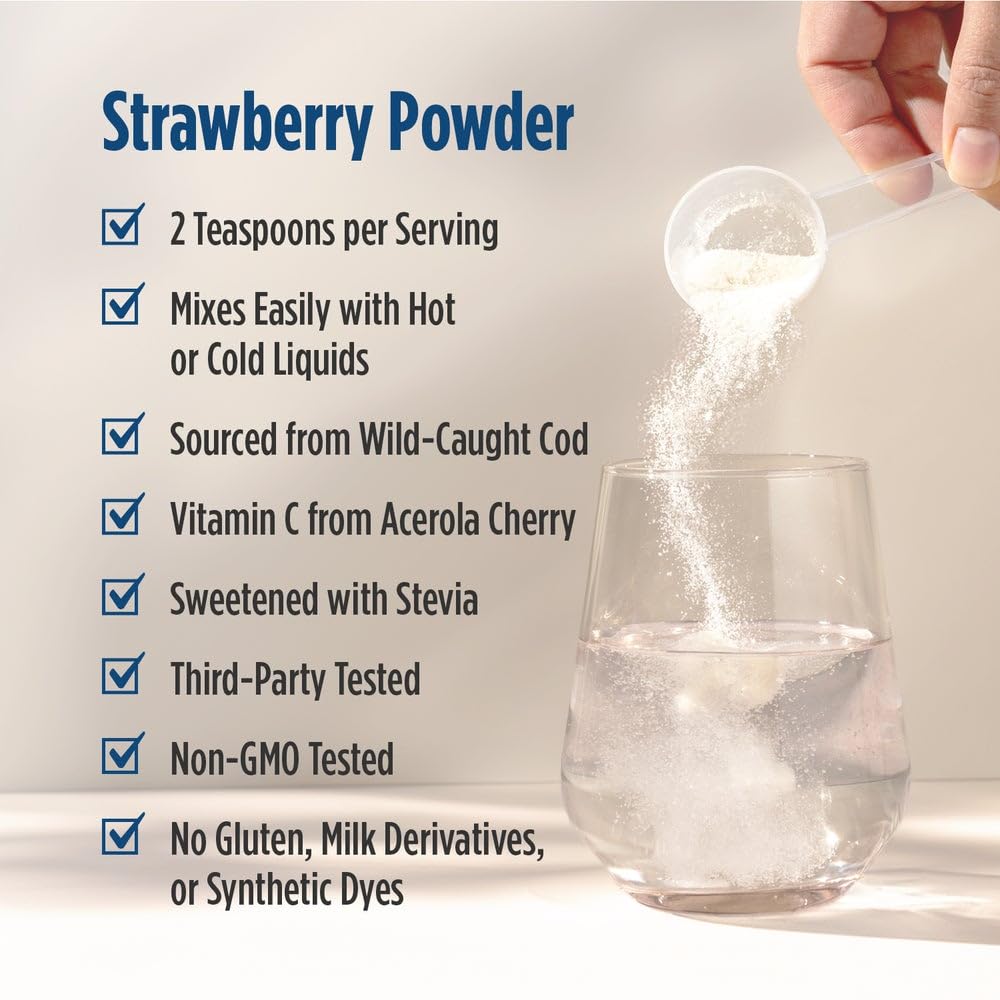Nordic Naturals Nordic Beauty Marine Collagen Powder, Strawberry - 5.29 Ounces - Collagen Powder Supplement for Healthy Skin, Joints, and Bones, Vitamin C for Antioxidant Support - 30 Servings Nordic Naturals buy australia supplements