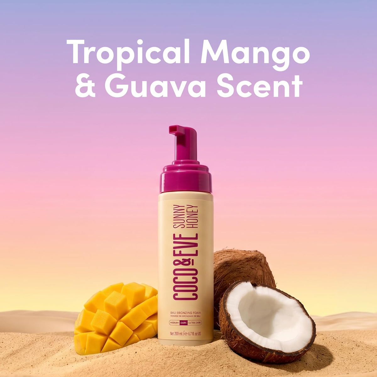 Coco & Eve Sunny Honey Bronzing Self Tanner Mousse - Dark, 6.7 fl oz Coco & Eve