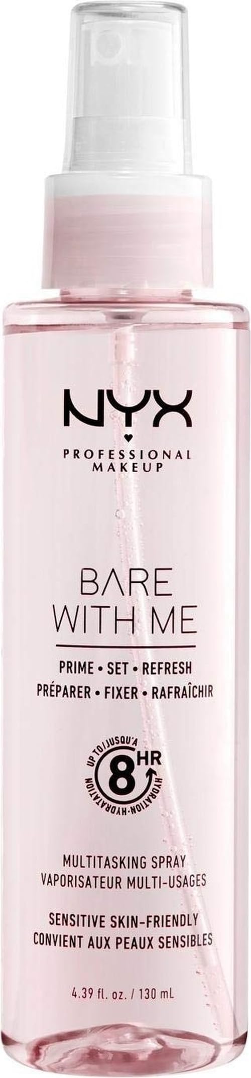 NYX PROFESSIONAL MAKEUP Bare With Me Multitasking Face Primer & Makeup Setting Spray, Hydrating Face Mist for up to 8HR Wear, Long-Lasting, Vegan Formula NYX PROFESSIONAL MAKEUP