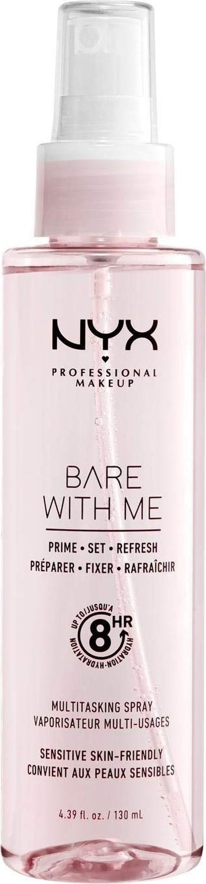 NYX PROFESSIONAL MAKEUP Bare With Me Multitasking Face Primer & Makeup Setting Spray, Hydrating Face Mist for up to 8HR Wear, Long-Lasting, Vegan Formula NYX PROFESSIONAL MAKEUP