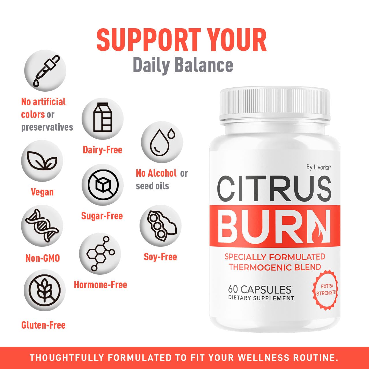(5 Pack) Citrus Burn Capsules - Official CitrusBurn Pills Supplement Support All Natural Ingredients Advanced Formula Premium Multivitamin for Overall Health & Wellness, 300 Capsules for 5 Months LIVORKA buy australia supplements