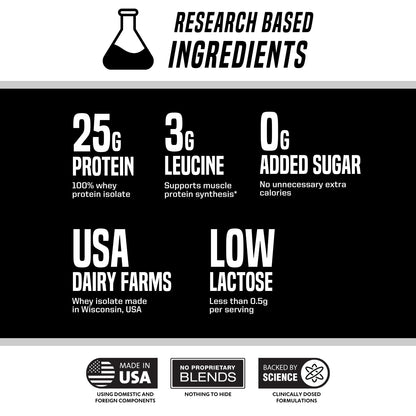 Outwork Nutrition Whey Isolate Protein Powder - Accelerates Muscle Building & Recovery - Low Lactose, Gluten-Free - Post Workout Supplement - Enhanced Protein Synthesis, Vanilla, 1.6lbs
