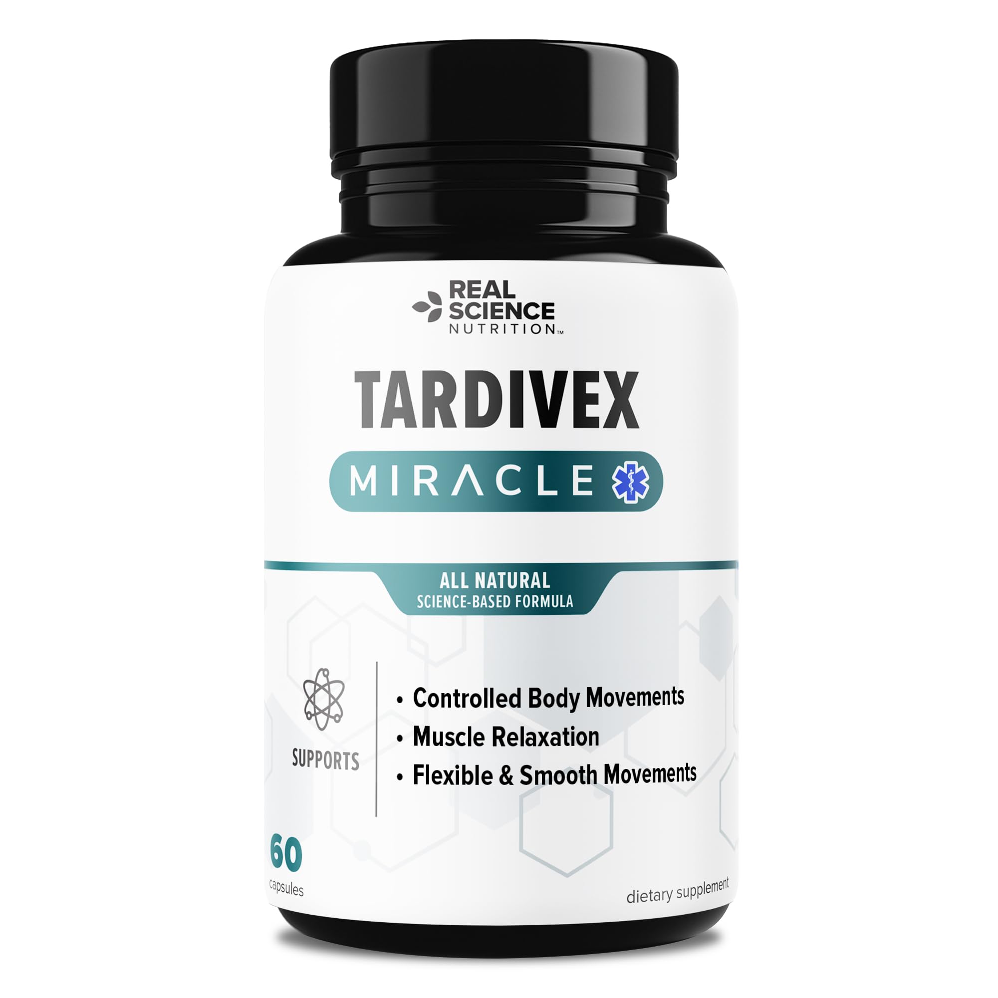 Real Science Tardivex All Natural Nerve Support Supplement for Neurological Balance - Includes Vinitrox, GABA & Essential Vitamins for Controlled Movement & Coordination - Made in USA, 60 Caps Real Science Nutrition buy australia supplements