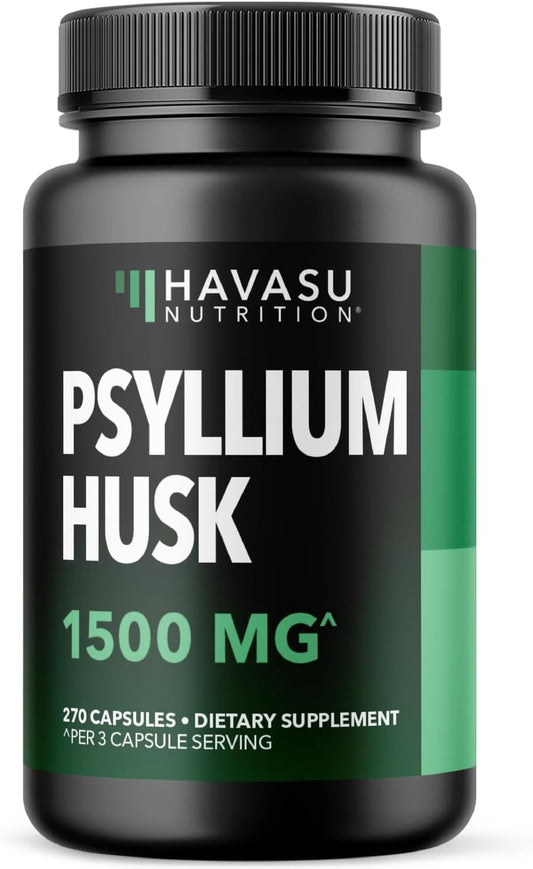 Vegan Psyllium Husk Fiber Capsules, GLP-1 Nutritional Support, 270 Pills | Psyllium Fiber Supplement Capsules for Digestive Health Regularity, Non-GMO Gluten Free & 3rd Party Tested, 90 Servings Gsupps Australia