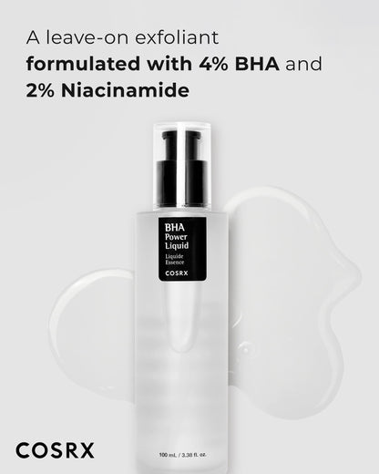 COSRX Niacinamide 2% + BHA 4% Blackhead Exfoliant Korean Toner, 3.38fl.oz COSRX