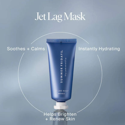 Summer Fridays Jet Lag™ Essentials - Mini Hydrating Skin Care Set With Jet Lag™ Mask, Eye Patches, Deep Hydration Face Serum & Hydration Mist - Travel Size Skincare Kit & Gift Set (4 Count) Summer Fridays