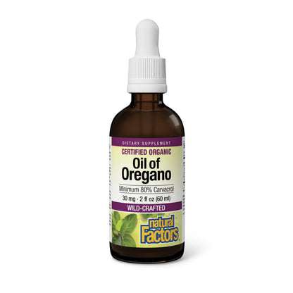 Natural Factors Oil of Oregano - Liquid Antioxidant Support Supplement for Immune Support - Easy Swallow Health Supplement Natural Factors