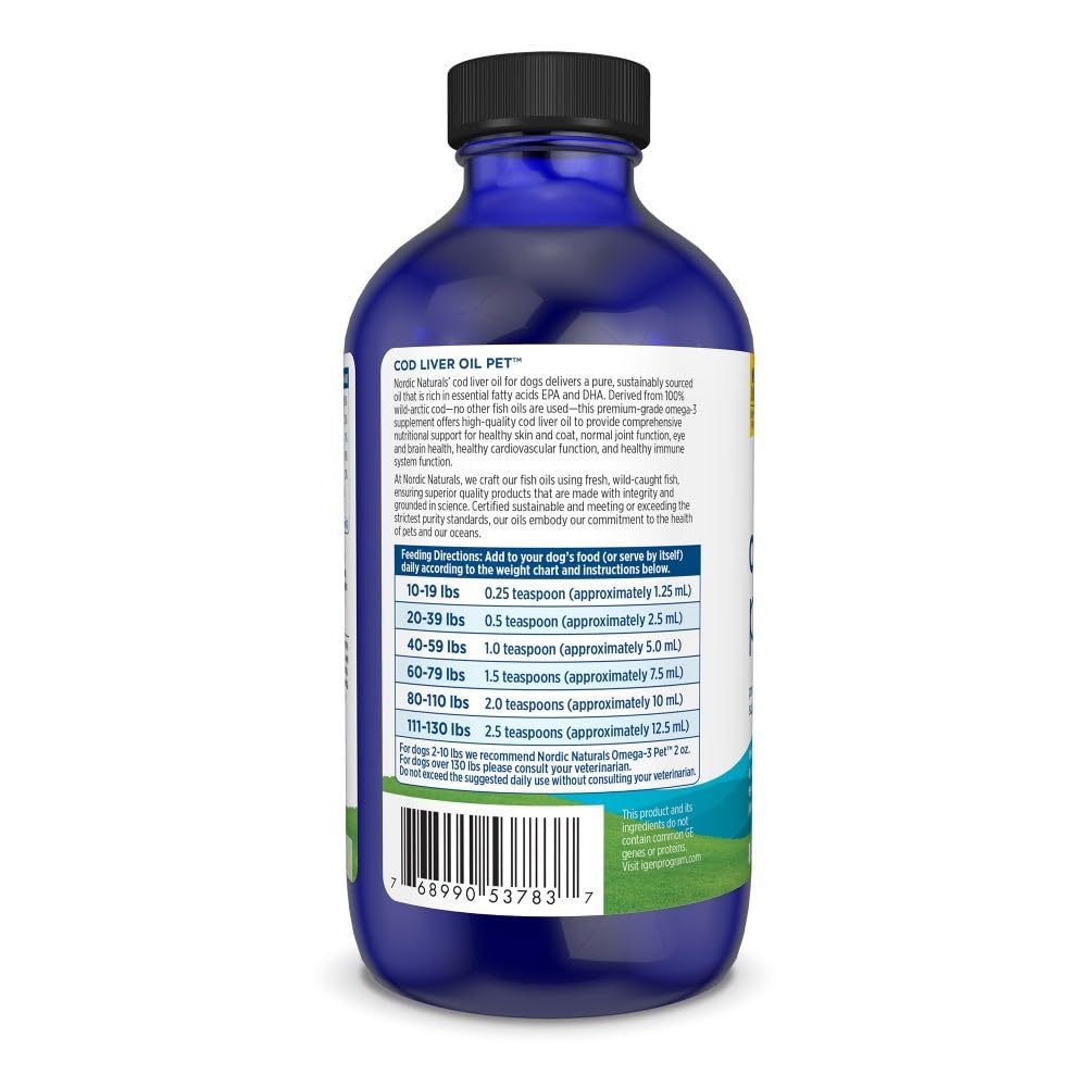 Nordic Naturals Omega-3 Pet Bundle - 2 oz Omega-3 Fish Oil for Small Dogs & Cats, 8 oz Pet Cod Liver Oil Promotes Heart, Skin, Coat, & Immune Health Nordic Naturals buy australia supplements