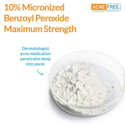 AcneFree Terminator 10 Acne Spot Treatment with Benzoyl Peroxide 10% Maximum Strength Acne Cream Treatment, 1 Ounce - Pack Of 1 AcneFree