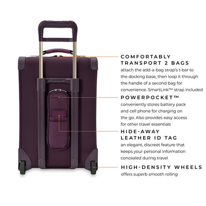 Briggs & Riley Essential 22" 2-Wheel Expandable Carry On - Luggage for Travel, Suitcases with Wheels, Softside Rolling Bag for Men & Women, Self-Repairing Zipper - Baseline Collection, Black Gsupps Australia