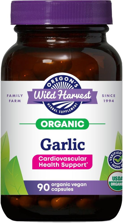 Oregon's Wild Harvest, Certified Organic Garlic Capsules, Non-GMO, 1575 MGS, 90 Count Gsupps Australia