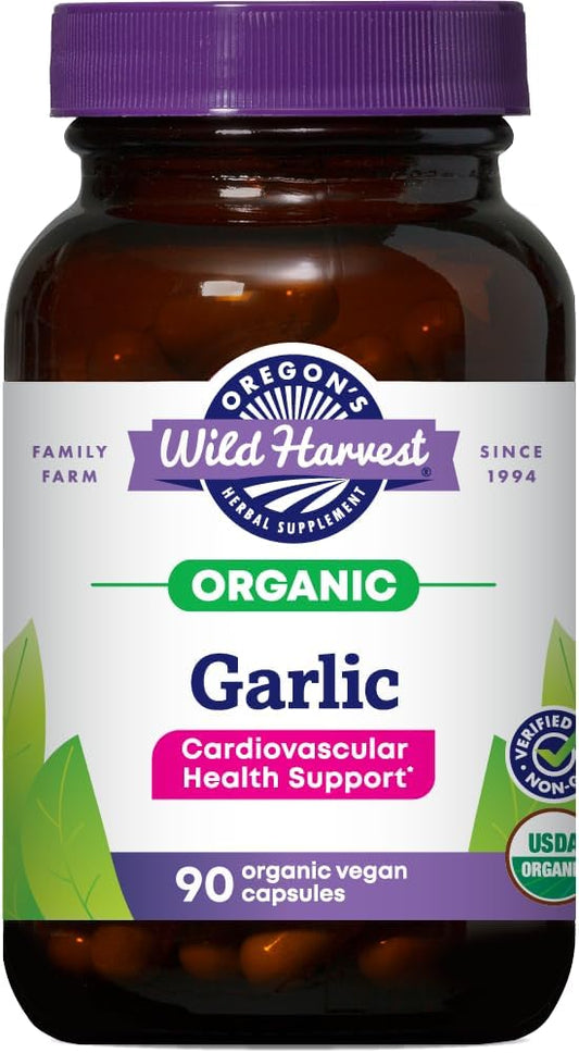 Oregon's Wild Harvest, Certified Organic Garlic Capsules, Non-GMO, 1575 MGS, 90 Count Gsupps Australia