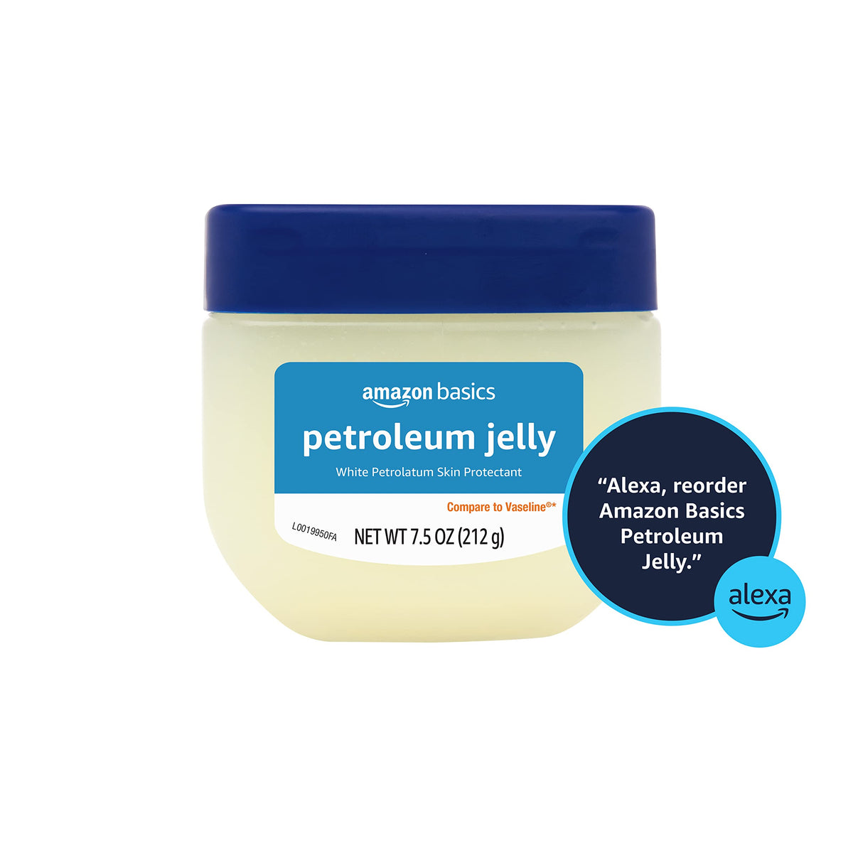 Amazon Basics Petroleum Jelly, Skin Protectant and Moisturizer for Dry Cracked Skin, Chapped Lips, Minor Cuts, Unscented, 7.5 oz, 1-Pack (Previously Solimo) Amazon Basics