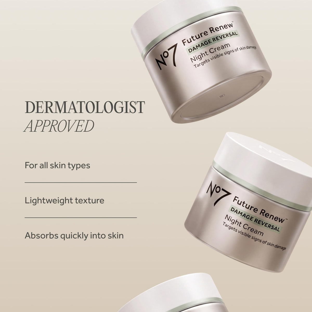 No7 Future Renew Damage Reversal Night Cream, 1.69 oz No7
