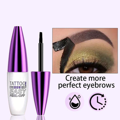 2Pcs Dark Brown Peel Off Brow Tint Gel - Waterproof & Sweatproof Tattoo Effect, Transfer-Resistant Multi-Day Wear, All Skin Types Mother’s Day Women's Day Gift Set GHFCZOO