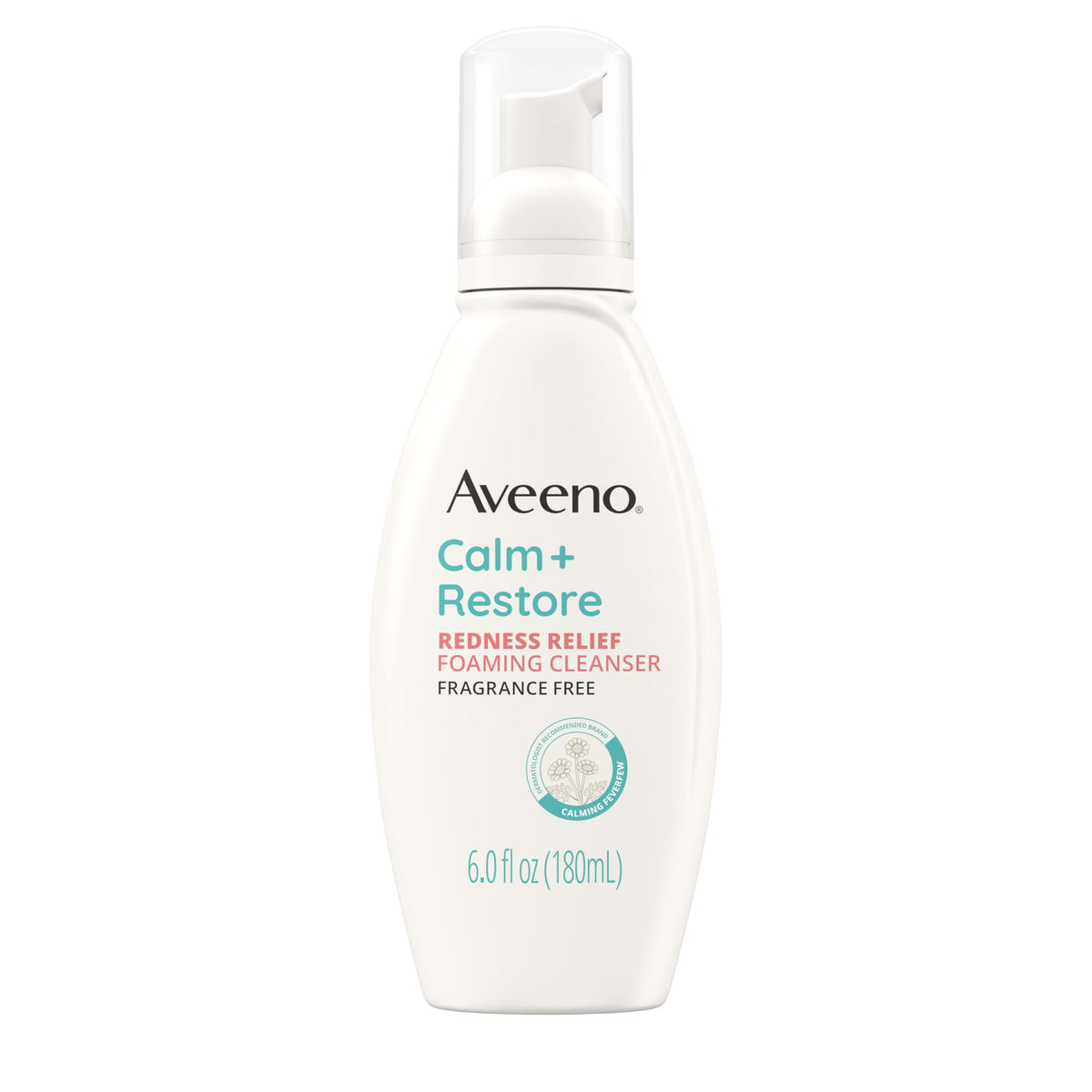 Aveeno Calm + Restore Redness Relief Cleanser, Fragrance Free, 6 fl. oz Aveeno
