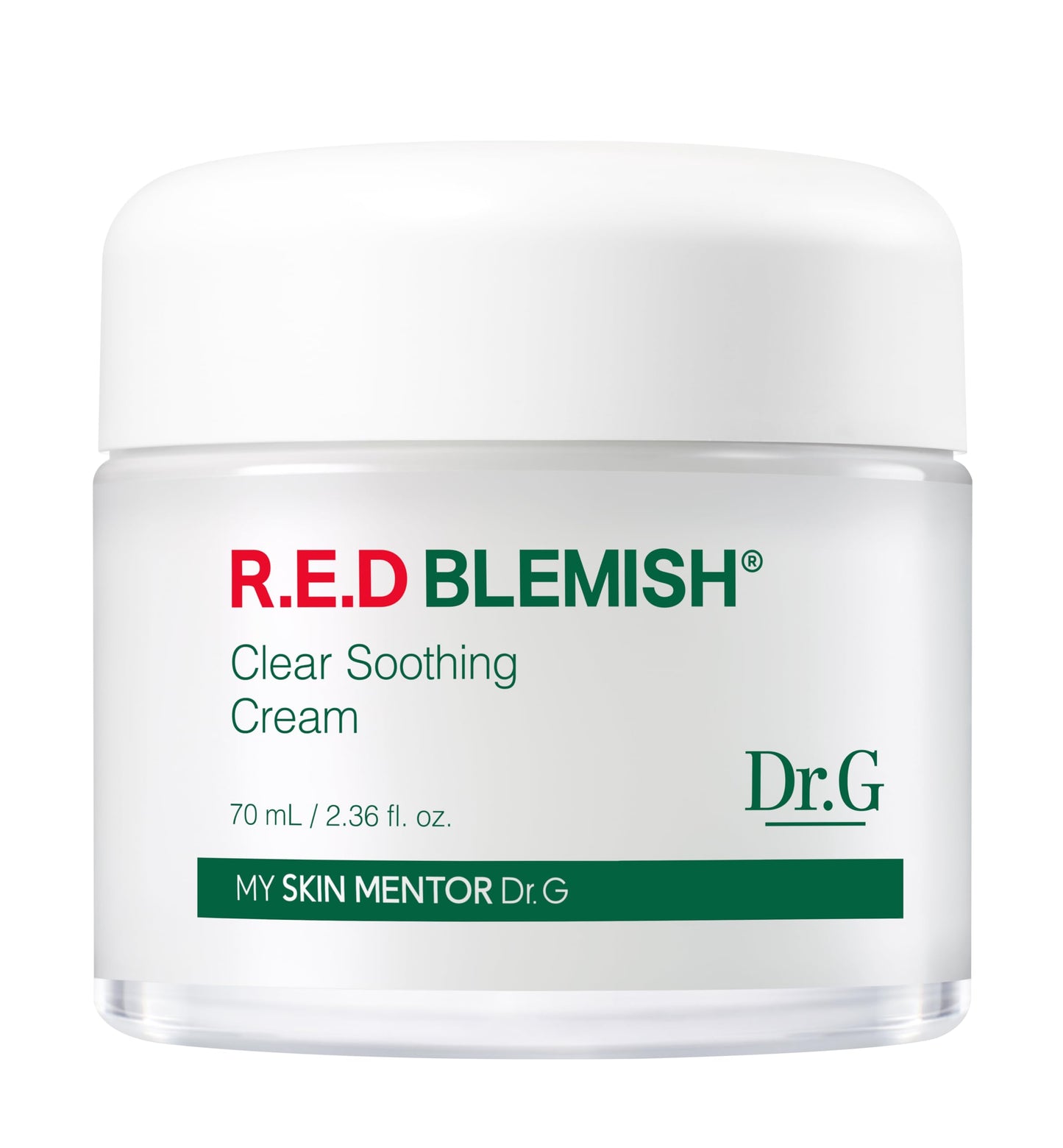 Dr. G R.E.D. Blemish Clear Soothing Cream - Calming Korean Moisturizer for Redness - Soothes Acne & Irritation Dr.G