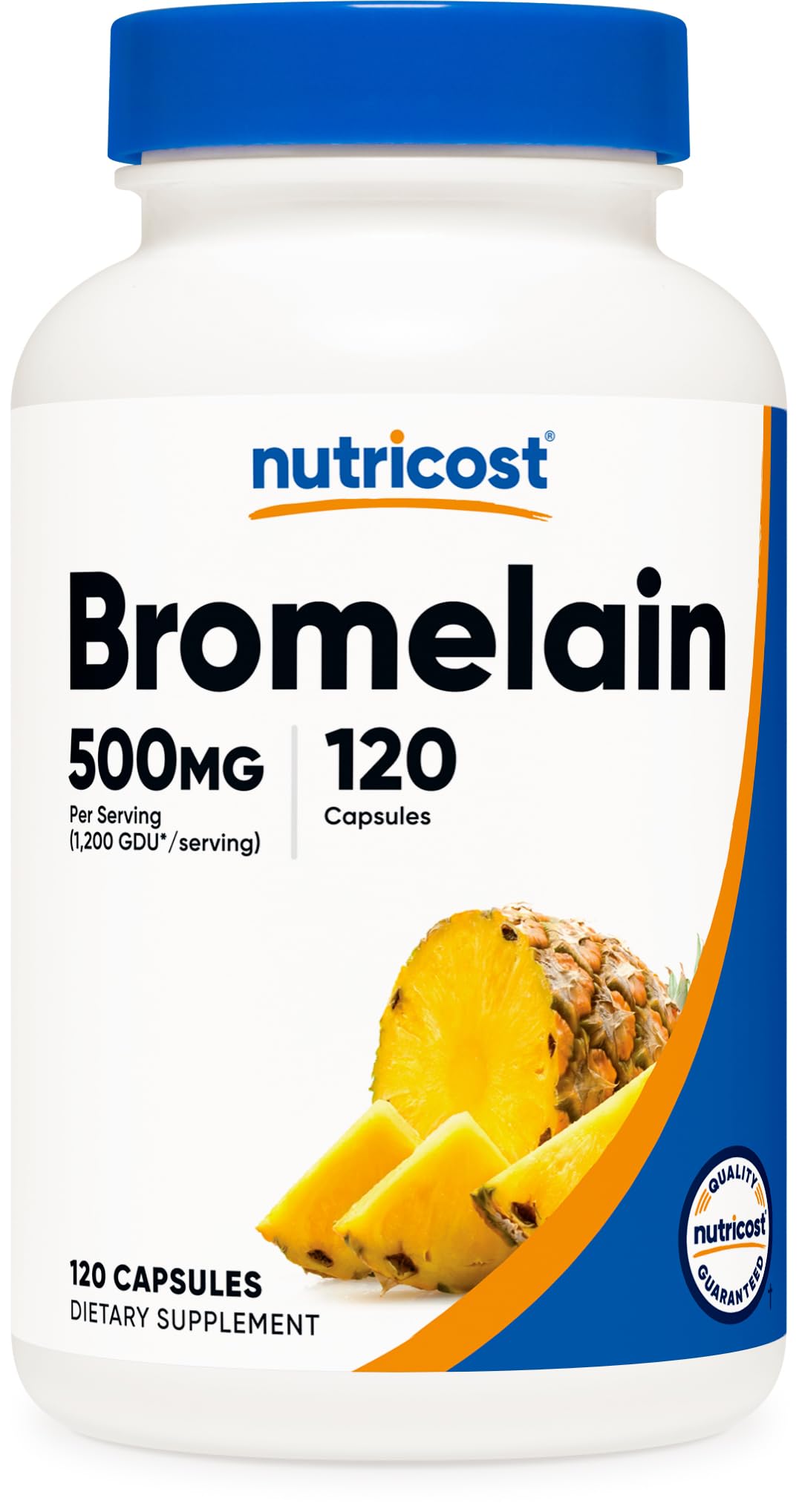 Nutricost Bromelain 500mg, 120 Vegetarian Capsules - Bromelain (1200 GDU), Non-GMO, Gluten Free Nutricost