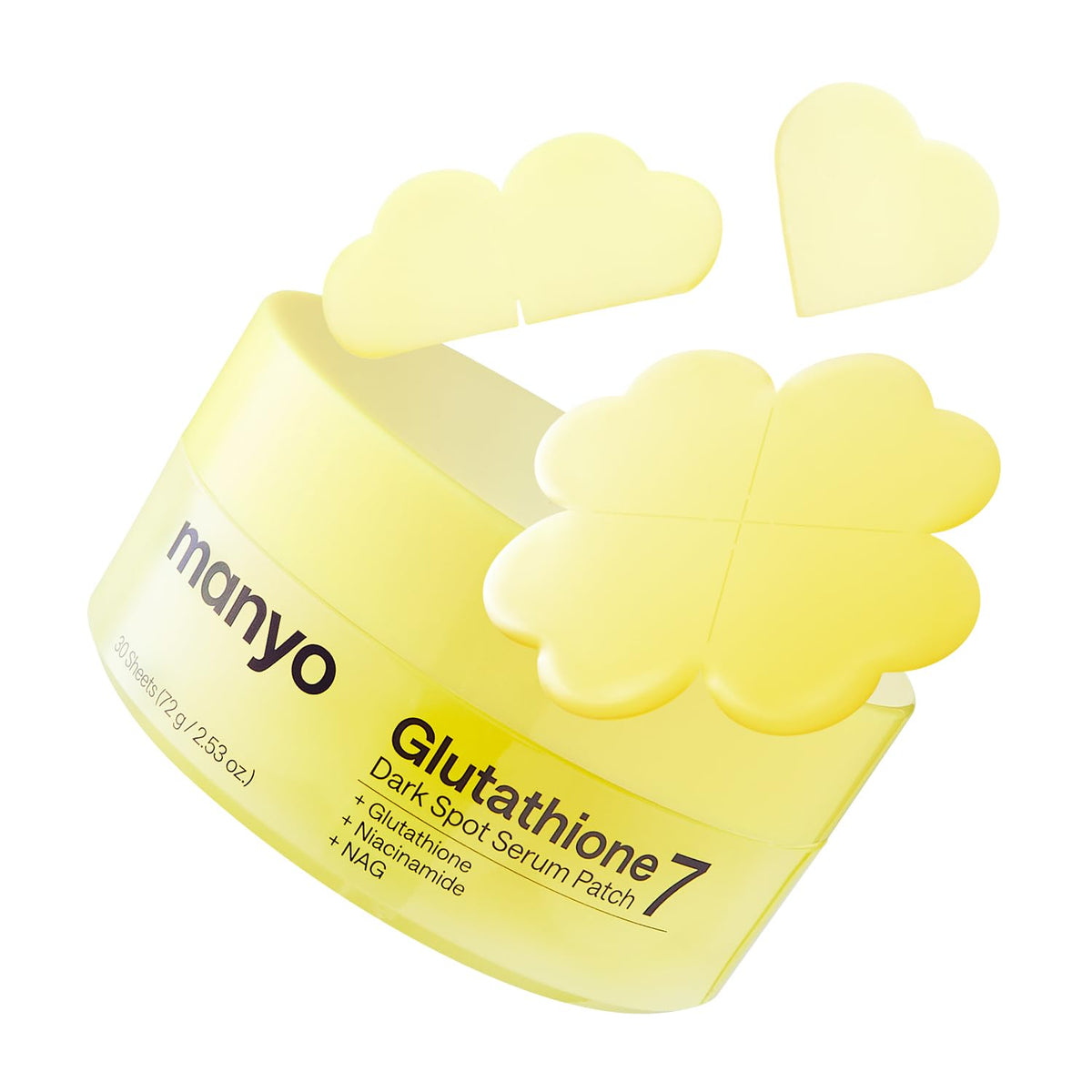 MANYO Glutathione 7 Dark Spot Serum Patch, for Uneven Skin Tone, 30 Count ma:nyo