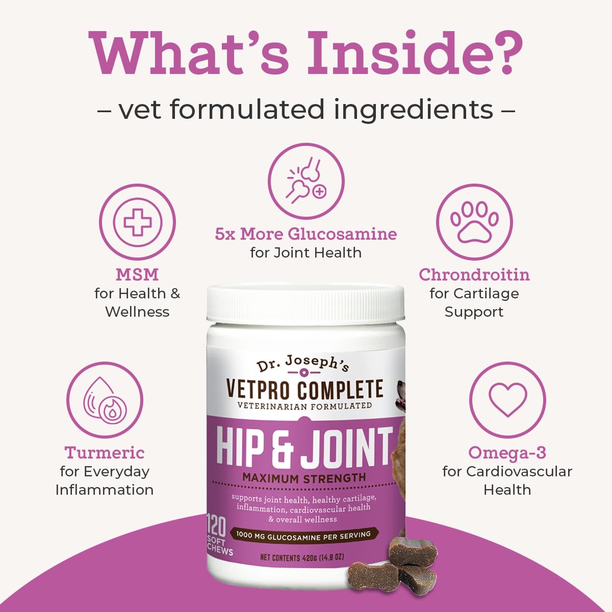VetPro Dog Hip and Joint Supplement - Pain and Inflammation Relief Chews VetPro Complete buy australia supplements