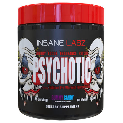 Insane Labz Psychotic and Insane Veinz Pre Workout Nitric Oxide Booster Stack, Increase Vascularity, Strength, Energy, Focus, Fruit Punch