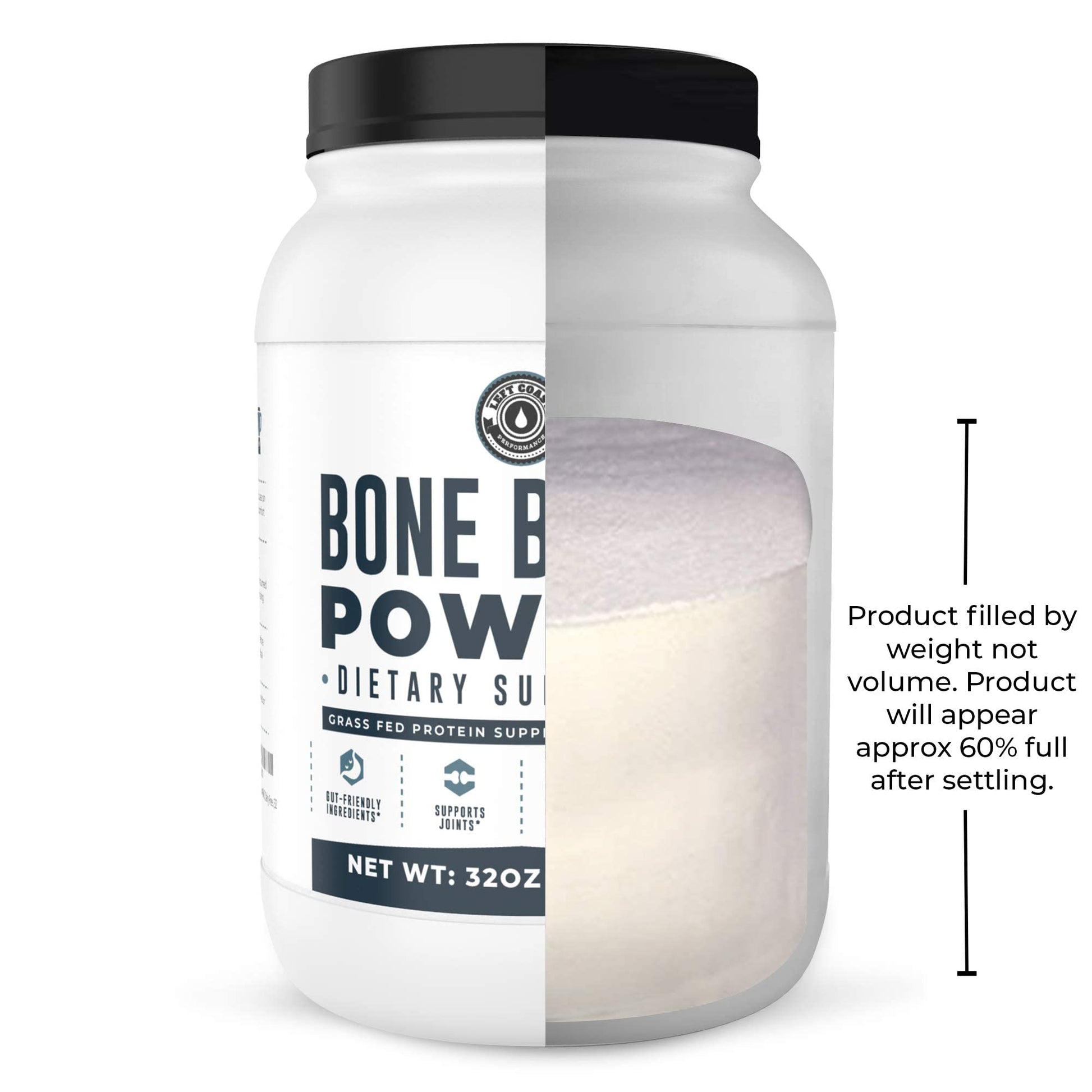 Bone Broth Protein Powder – Pure Grass-Fed Beef Bone Broth, Unflavored with Natural Collagen, Glucosamine & Gelatin – Paleo & Keto-Friendly, Non-GMO, Dairy-Free for Gut Health & Joint Support 32oz Left Coast Performance buy australia supplements