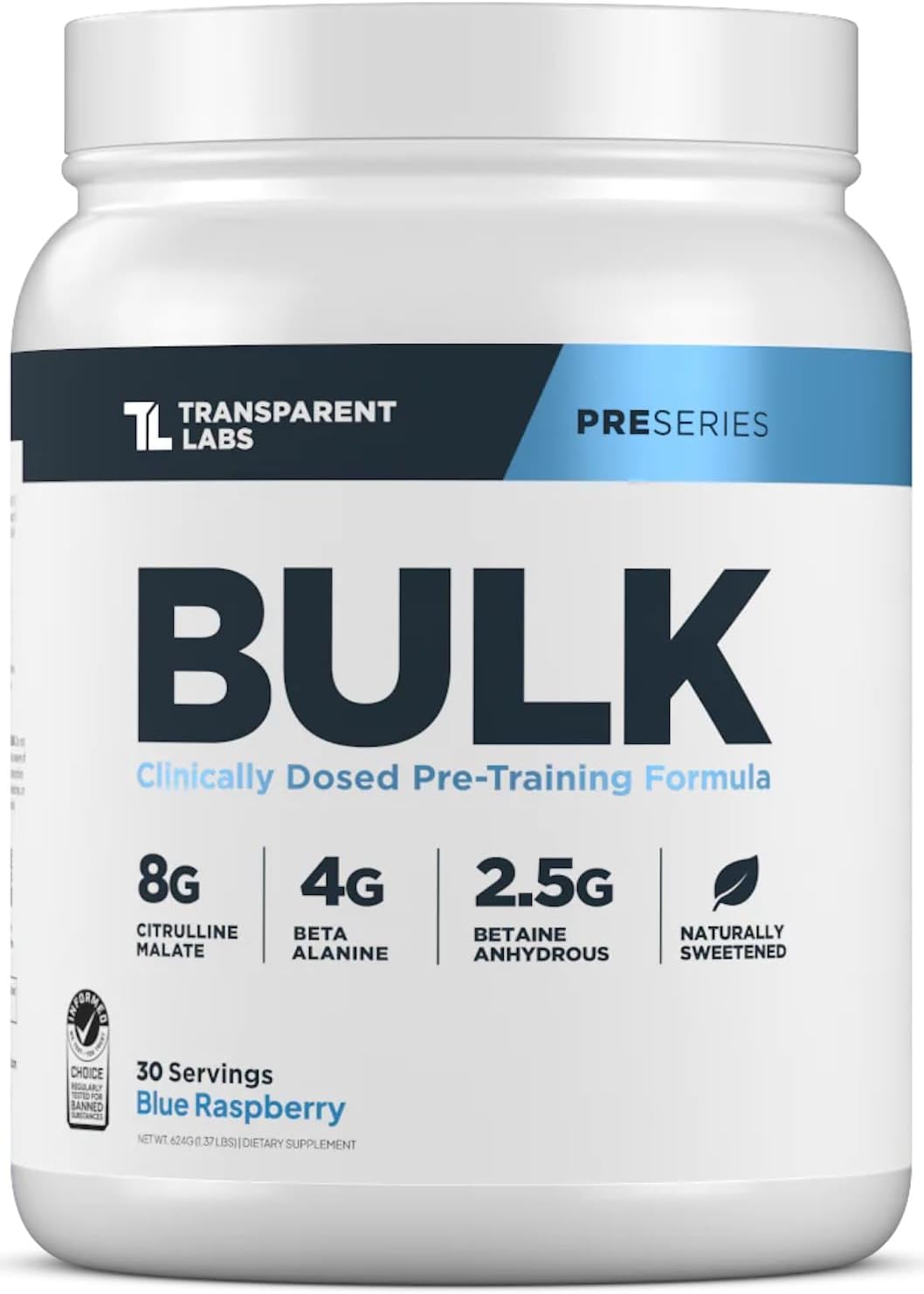 Transparent Labs Bulk Pre Workout Powder for Muscle Building and Strength - 30 Servings, Blue Raspberry & Bulk Black Pre Workout with Beta Alanine - 30 Servings, Cherry Kiwi