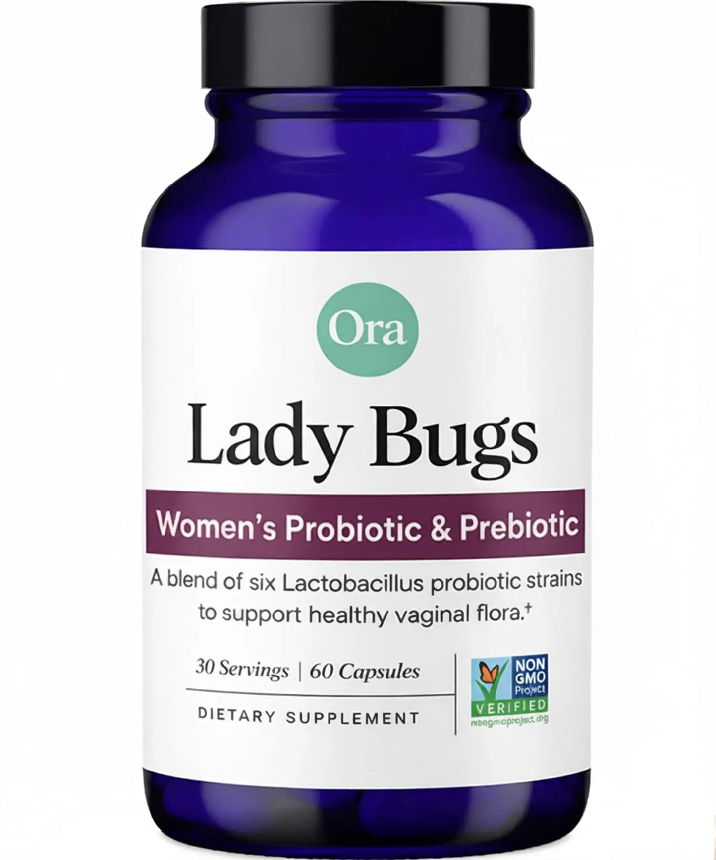 Ora Organic Probiotic for Women with L. crispatus, 6 Clinically Studied Lactobacillus Strains for Vaginal, pH & Urinary Tract Health, Ora Organic