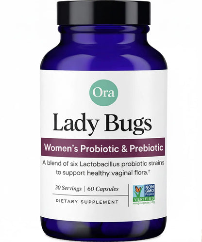 Ora Organic Probiotic for Women with L. crispatus, 6 Clinically Studied Lactobacillus Strains for Vaginal, pH & Urinary Tract Health, Ora Organic