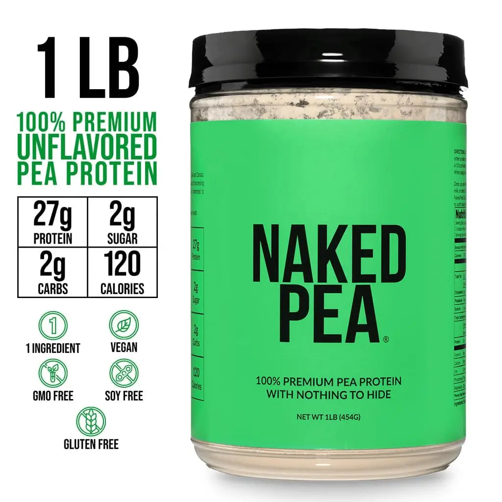 NAKED Pea - Pea Protein Isolate - Plant Based, Vegetarian & Vegan Protein. NSF Certified, Easy to Digest, Non-GMO, No Lactose NAKED