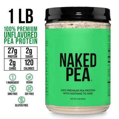 NAKED Pea - Pea Protein Isolate - Plant Based, Vegetarian & Vegan Protein. NSF Certified, Easy to Digest, Non-GMO, No Lactose NAKED