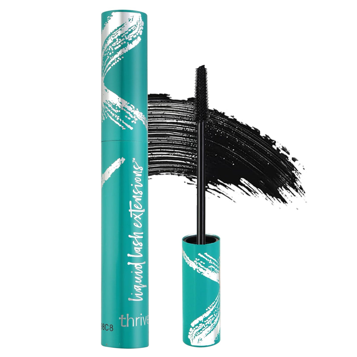 Thrive Mascara Liquid Lash Extensions - Brynn Thick and Slender, Waterproof and Sweat Resistant (Black 10.7g/0.38 OZ) Iwotegen