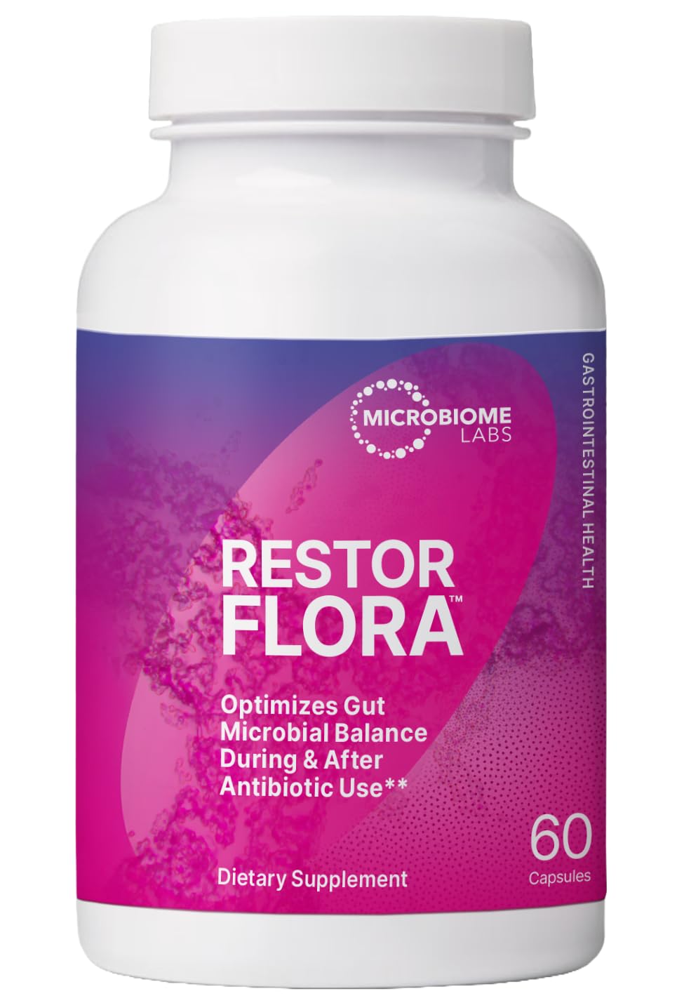 Microbiome Labs Restorflora Probiotics for Digestive Health - Gut Health Supplements with Dual Action Probiotics for Women & Men Microbiome Labs