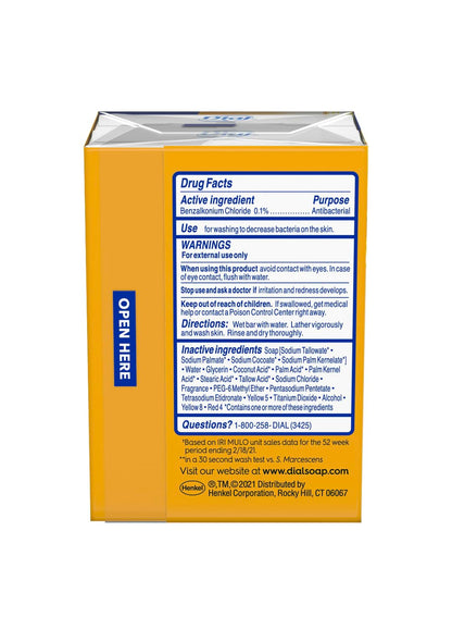 Dial Gold Antibacterial Deodorant Soap, 2 Pack, Total Net Wt 6.4 oz Dial