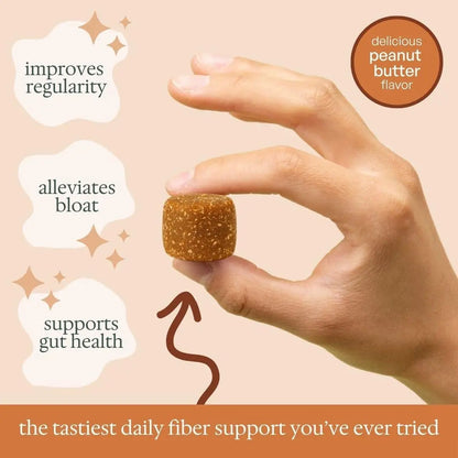 Fiome Fiber Bites - 5g Daily Fiber Supplement - Supports Regularity, Digestion and Gut Health - All Natural Ingredients, 30 Servings, Peanut Butter Flavor Fiome