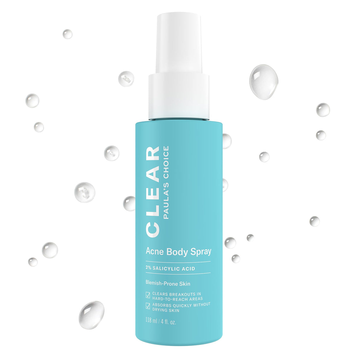 Paula's Choice CLEAR Salicylic Acid Exfoliating Body Acne Spray, 4 Fl Oz Paula's Choice