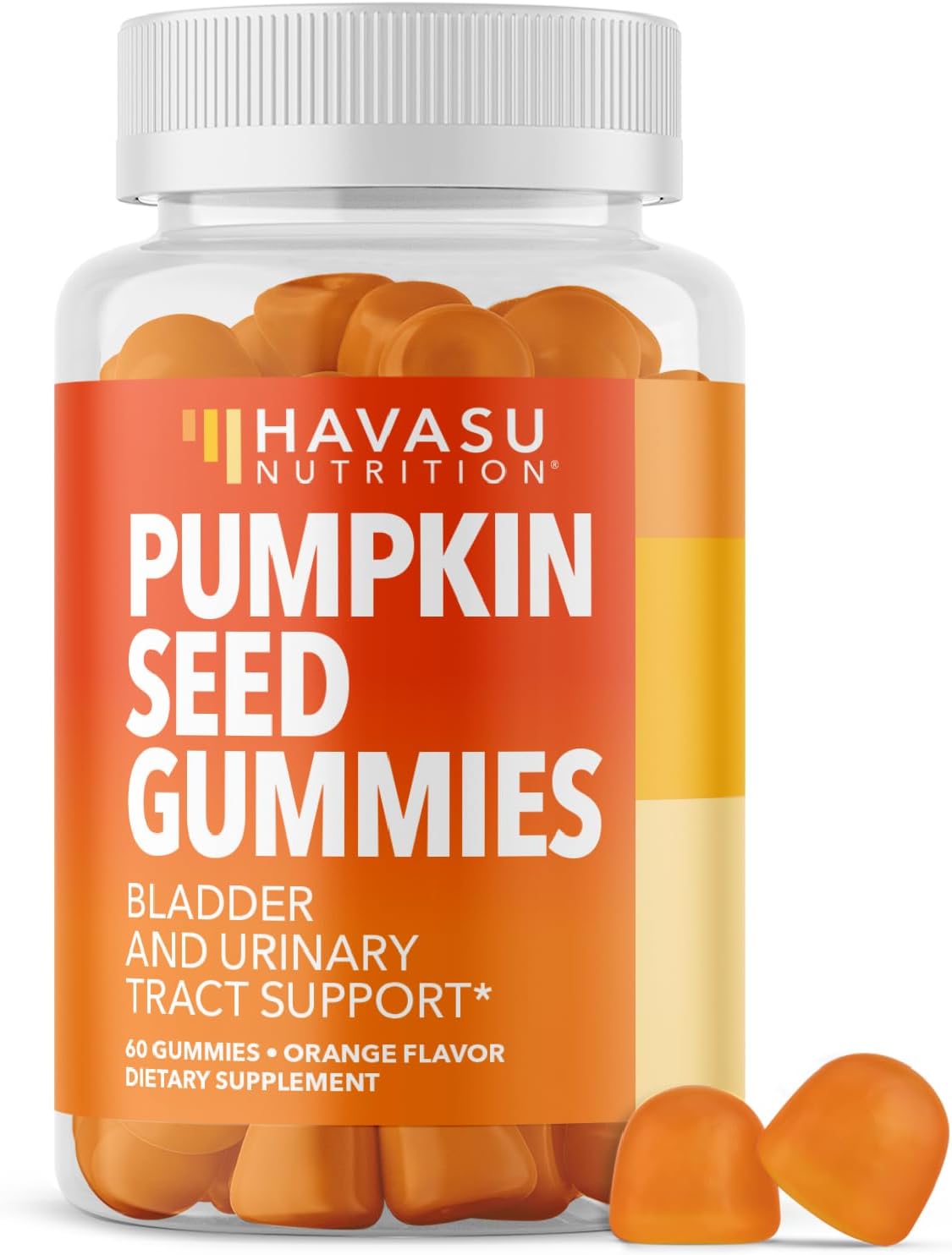 Pumpkin Seed Oil Gummies for Bladder and Urinary Tract Support, 30 Servings | 200mg Pumpkin Seed Extract Per Serving, Vegan, Non-GMO, Gluten-Free, Sugar Free Pumpkin Seed Gummies, Orange Flavor Gsupps Australia