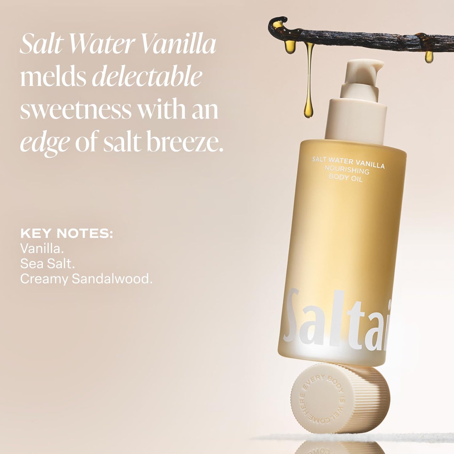 Saltair Body Oil - Luxurious Salt Water Vanilla After Shower and Bath Oil for Women and Men. Botanical, Non-Greasy Saltair