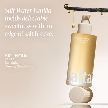 Saltair Body Oil - Luxurious Salt Water Vanilla After Shower and Bath Oil for Women and Men. Botanical, Non-Greasy Saltair