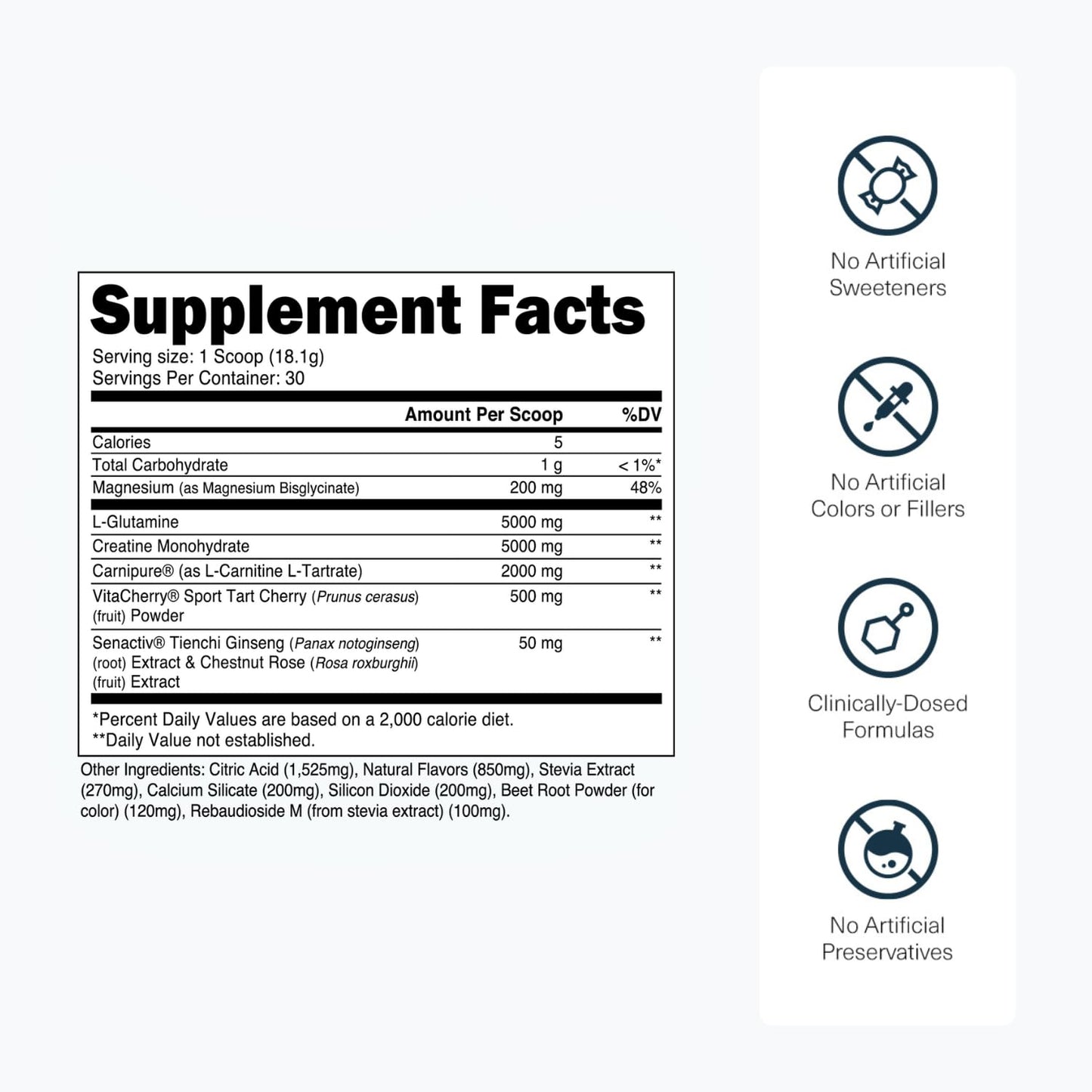 Transparent Labs Post - Post-Workout Recovery Muscle Builder with L-Glutamine, Beta-Alanine and BetaPure Betaine Anhydrous for Muscle Recovery and Muscle Building - 30 Servings, Strawberry Lemonade