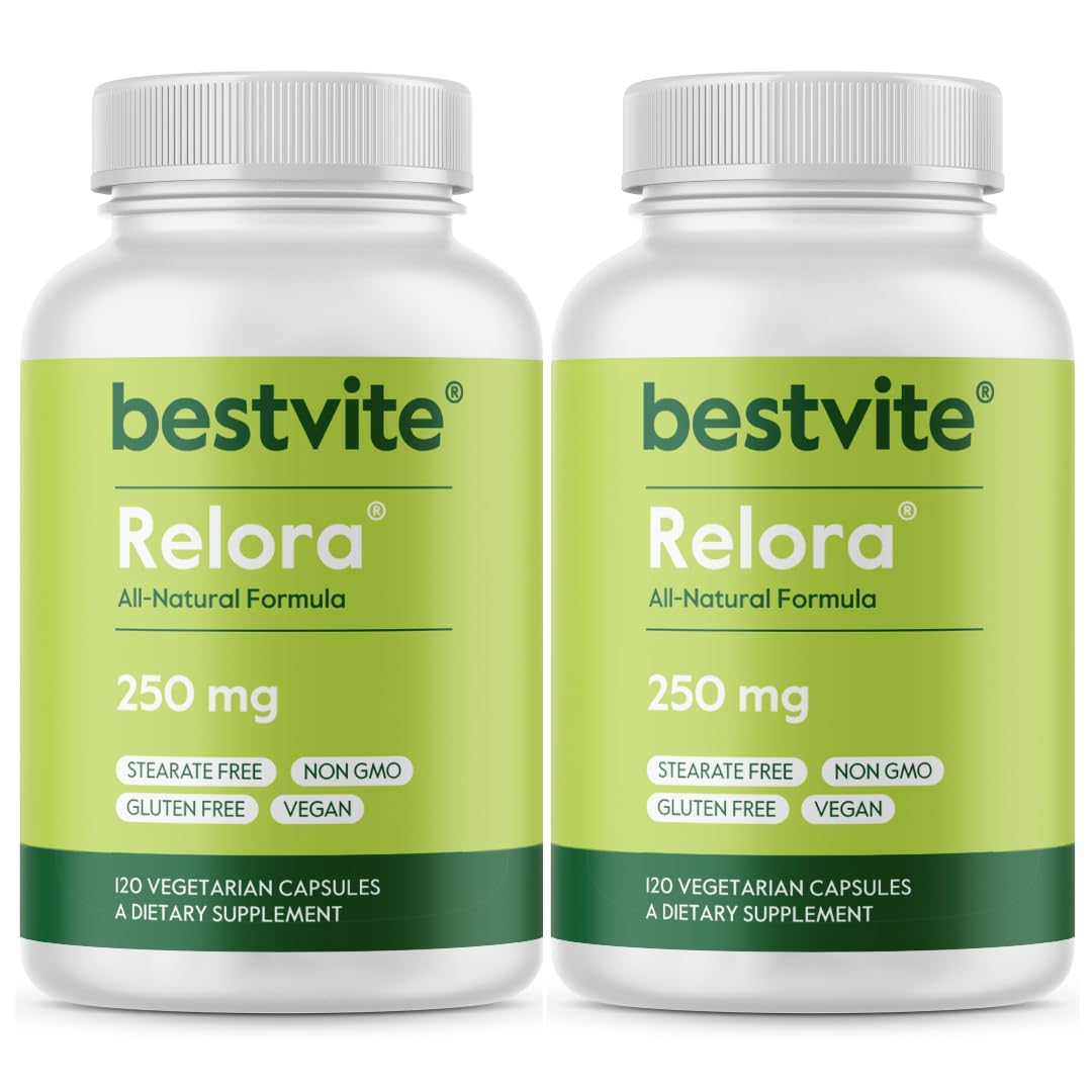 BESTVITE Filler-Free Relora 250mg (240 Vegetarian Capsules) (120 x 2) – Clinically Researched – No Stearates – Vegan – No Fillers – Supports the Management of Occasional Stress* BESTVITE buy australia supplements