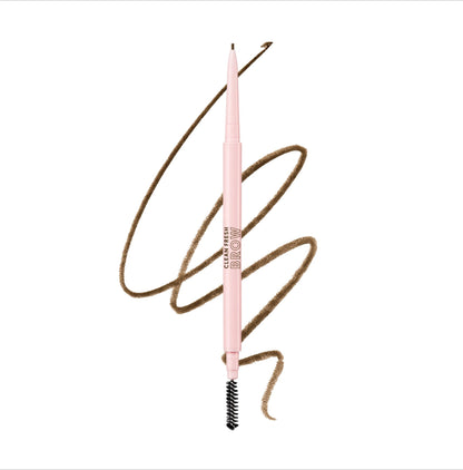 Covergirl Clean Fresh Brow Nano, 500 Medium Brown, Eyebrow Pencil, Ultra-Precise Tip, Waterproof, Transfer-Resistant, Built-In Spoolie, Vegan Formula, 0.001oz COVERGIRL