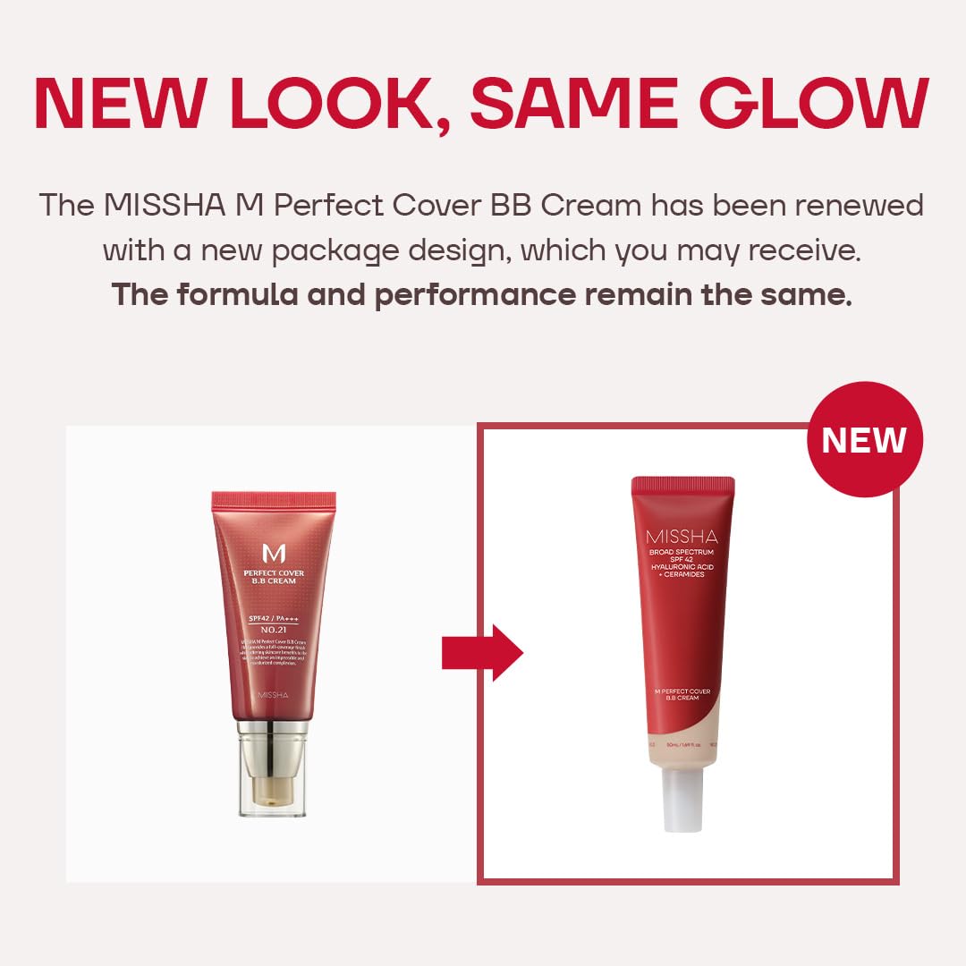 MISSHA M Perfect Cover BB Cream No.23 Natural Beige SPF 42 PA+++ 1.69 oz MISSHA