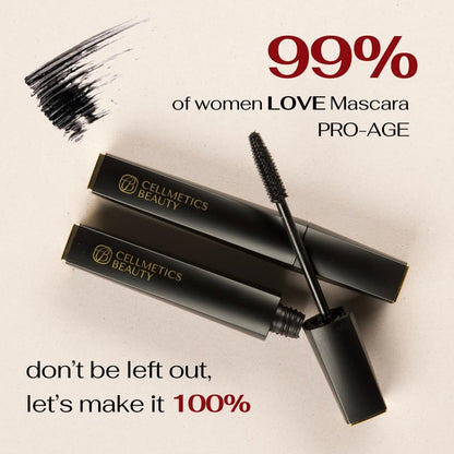 Cellmetics Mascara for Older Women 60 Plus, Volumizing & Lengthening Tubing Mascara with Lash Growth Effect, Hypoallergenic, Smudge-Free and Gentle for Sensitive Eyes (Black, New Formula) CELLMETICS BEAUTY