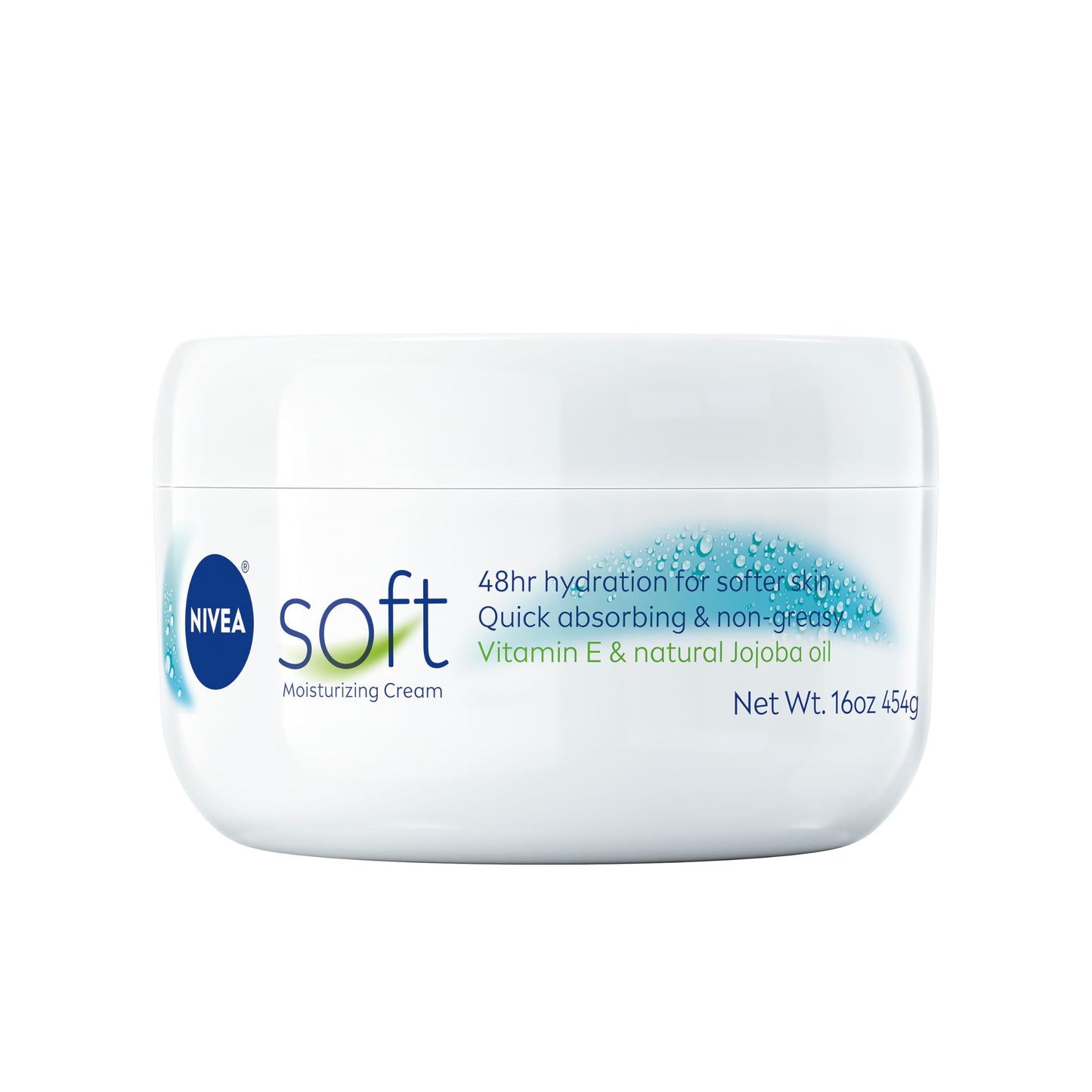 NIVEA Soft Refreshingly Soft Moisturizing Cream, Lightweight Body Moisturizer for Face, Body and Hands, Body Cream Enriched NIVEA