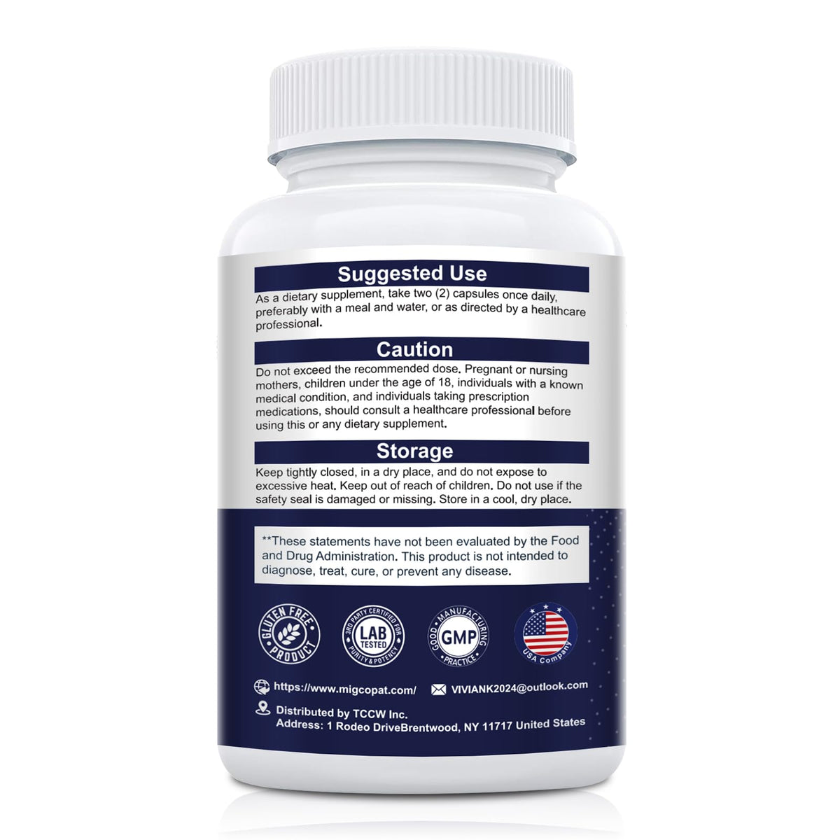 Migcopat Probiotics for Digestive Health, 80 Billion CFU Probiotics, Prebiotics, Postbiotics & Digestive Enzymes, Gut Health Capsules with Berberine, Cinnamon, Migcopat