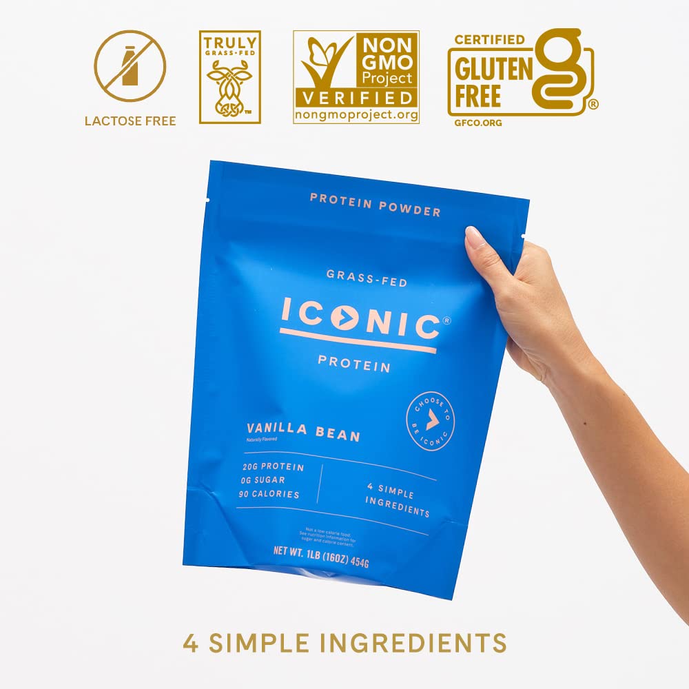 ICONIC Protein Powder, Vanilla Bean - Sugar Free, Low Carb Protein Powder - Lactose Free ICONIC buy australia supplements