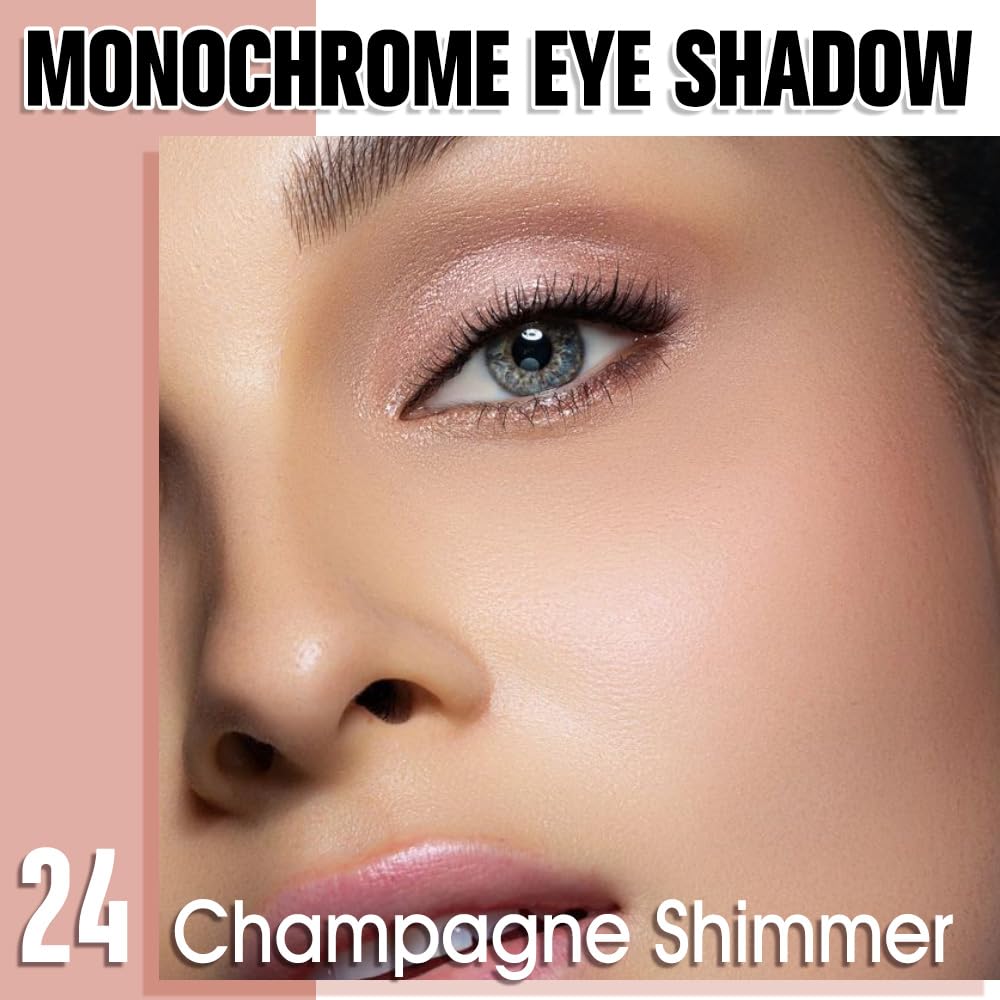 HHLTOH Champagne Shimmer Cream Eyeshadow, Light Gold Sheer Metallic Glow Glitter Eye Shadow for Mature Skin, Lightweight Blendable, Subtle Shimmer, Crease-Proof, Vegan & Cruelty-Free Sombras para Ojos HHLTOH